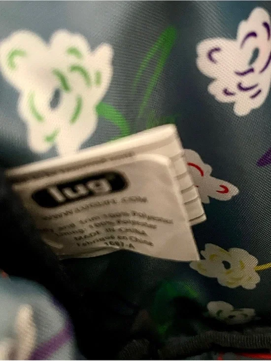 Lug Flutter SE Crossbody Bag Bright Floral RFID Front Zip Pocket Travel Blue - Picture 8 of 12